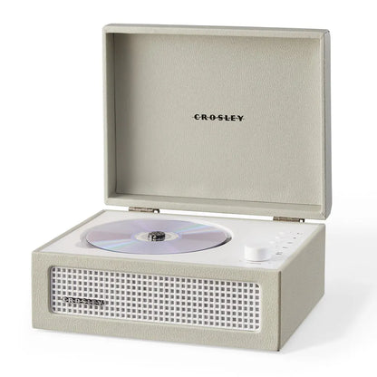 Crosley Voyager Portable Retro CD Player with Stereo Bluetooth Speakers, FM Radio - Dune - Image 3