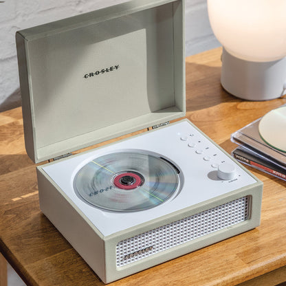 Crosley Voyager Portable Retro CD Player with Stereo Bluetooth Speakers, FM Radio - Dune - Image 4