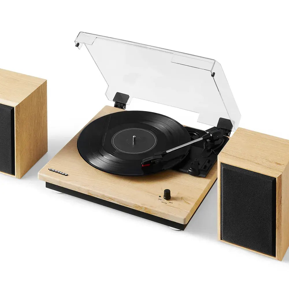 Crosley Brio Record Player Shelf System With Speakers - Natural - Image 2