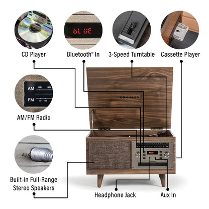 Crosley Serenade 8 in 1 Record Player - Image 2