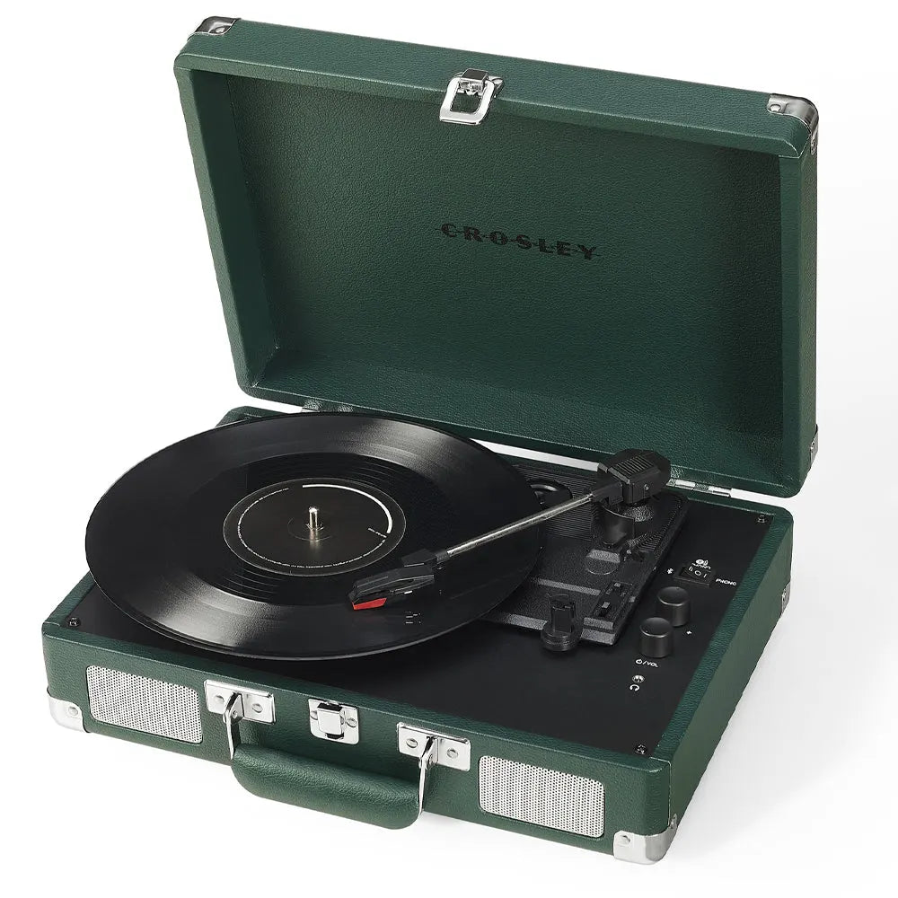 Crosley Cruiser Bluetooth Portable Turntable + Crosley Turntable  Stand Bundle - Emerald Green - Image 5