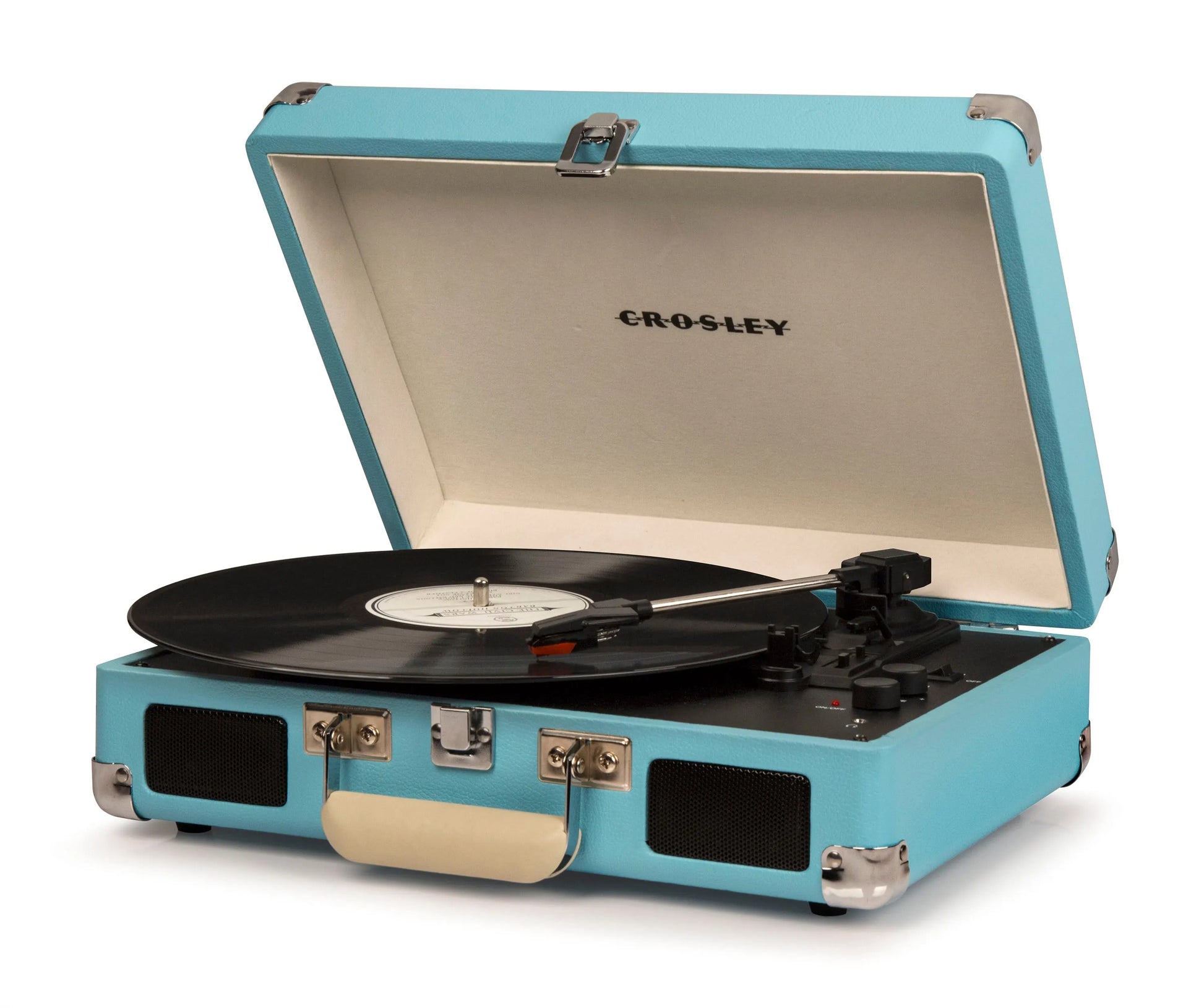 Crosley Cruiser Bluetooth Portable Turntable + Crosley Turntable Stand Bundle - Turquoise - Image 3