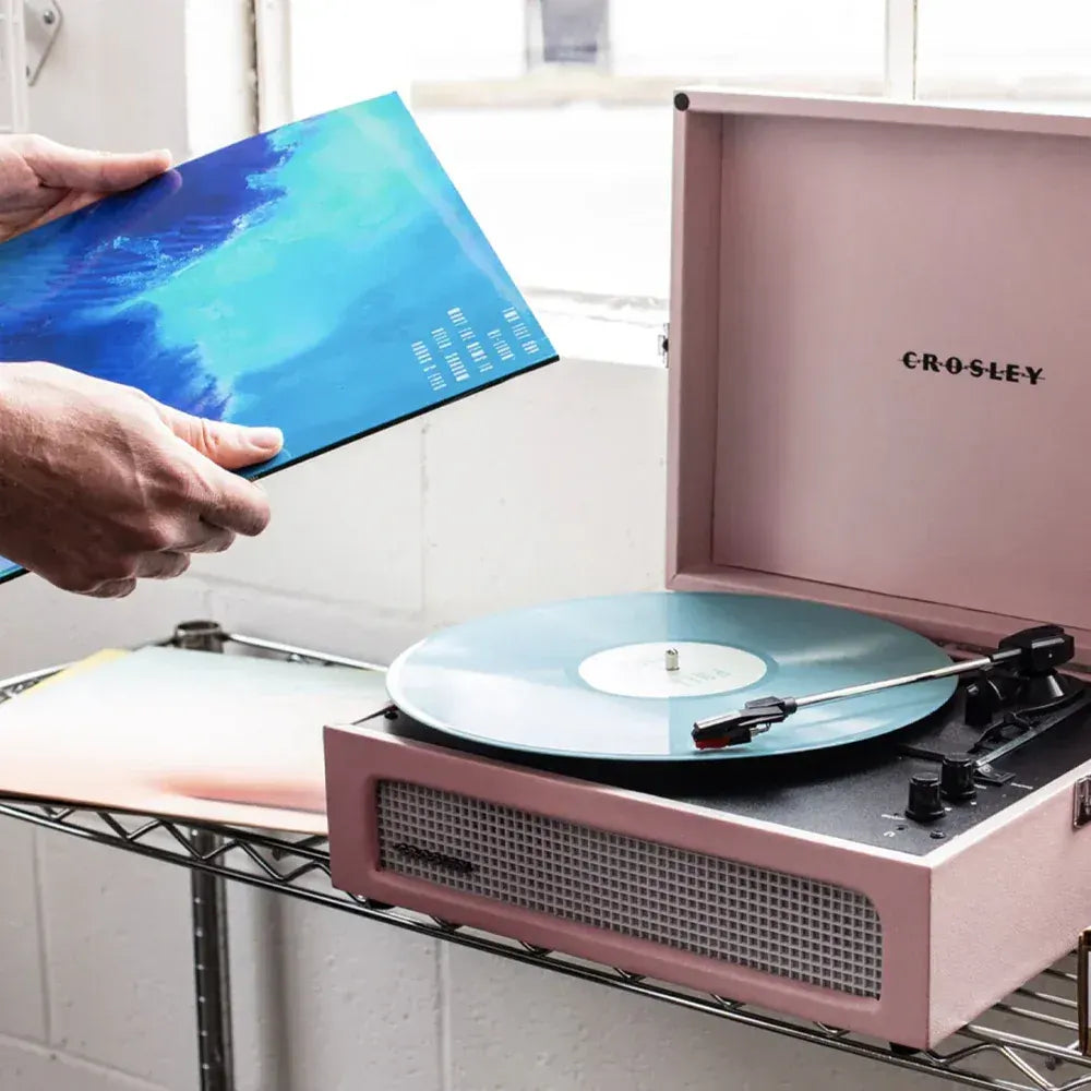 Crosley Voyager Bluetooth Portable Turntable + Crosley Asheville Stand Bundle - Amethyst - Image 4