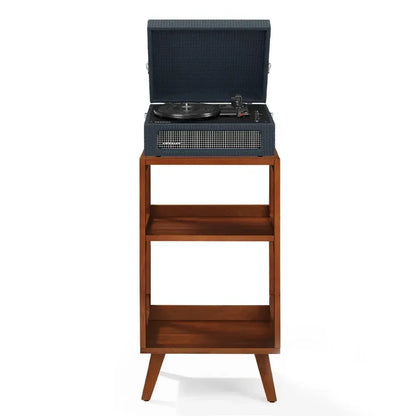 Crosley Voyager Bluetooth Portable Turntable + Crosley Asheville Stand Bundle - Navy
