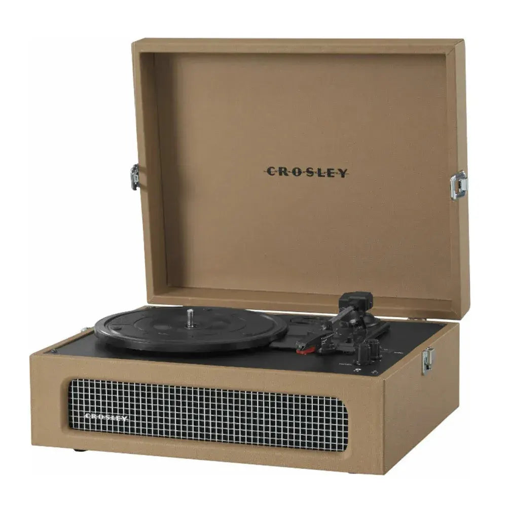 Crosley Voyager Bluetooth Portable Turntable + Crosley Asheville Stand Bundle- Tan - Image 5