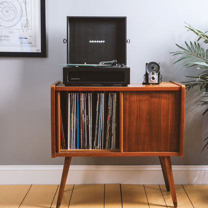 Crosley Voyager Bluetooth Portable Turntable - Black + Gadhouse Vinyl Rack Bundle - Black - Image 5