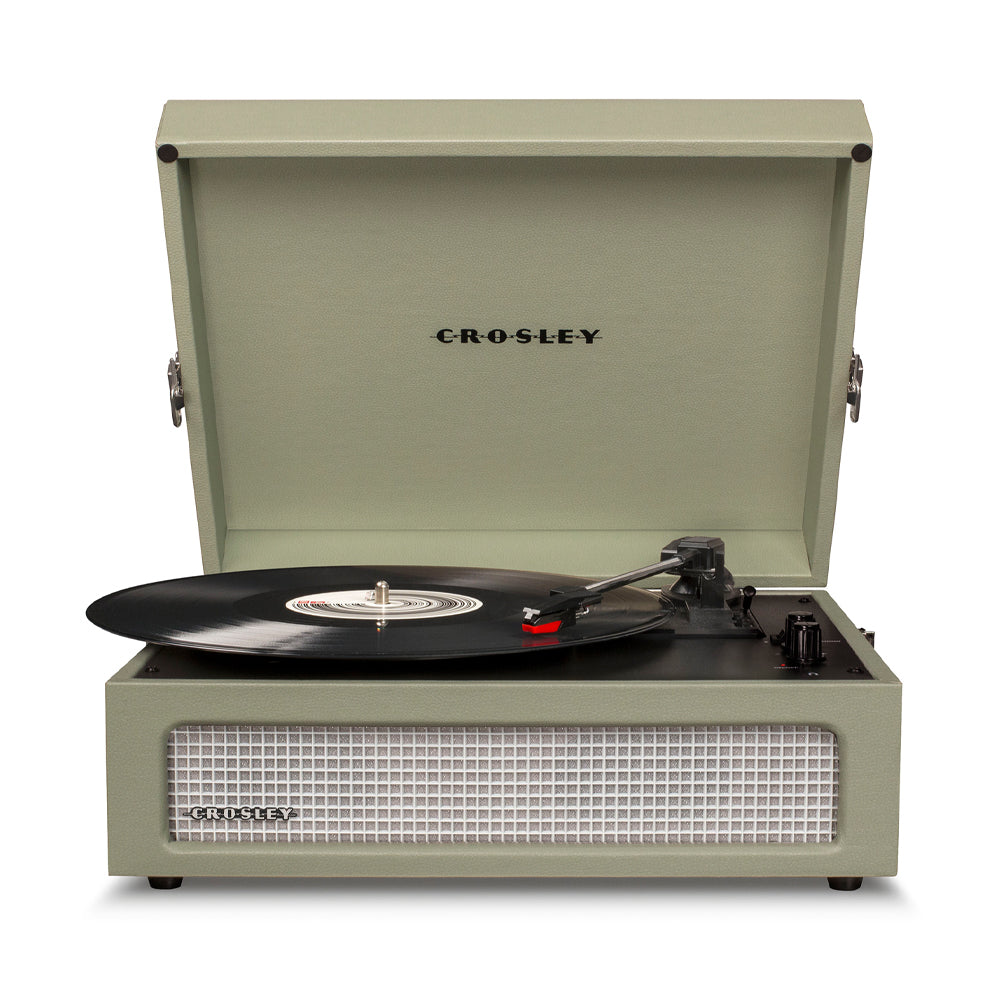Crosley Voyager Bluetooth Portable Turntable - Sage + Gadhouse Vinyl Rack Bundle - Black - Image 3