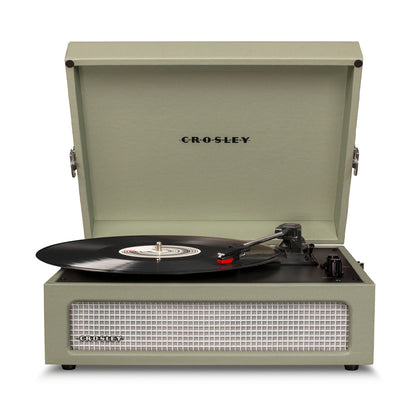 Crosley Voyager Bluetooth Portable Turntable - Sage + Gadhouse Vinyl Rack Bundle - Black - Image 3