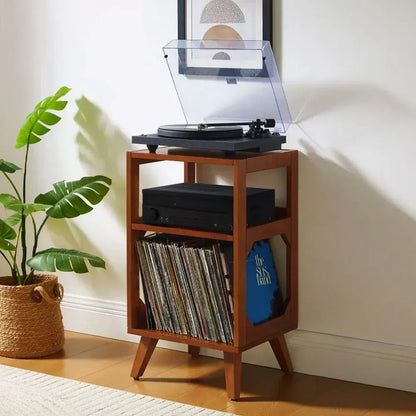 Crosley Asheville Small Record Player Stand -  Walnut - Image 3