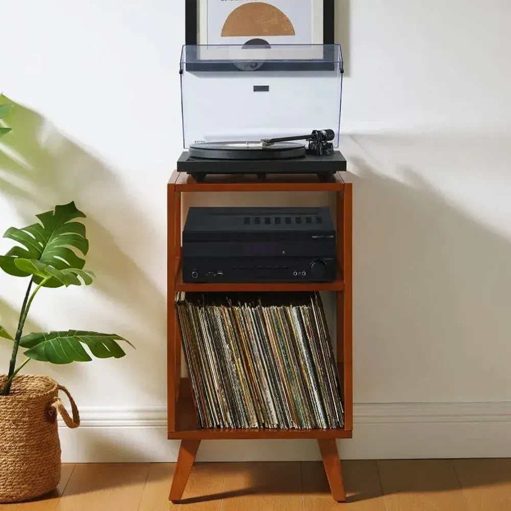 Crosley Asheville Small Record Player Stand -  Walnut - Image 5