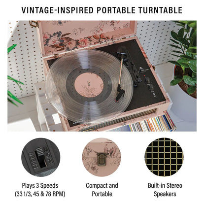 Crosley Voyager Bluetooth Portable Turntable - Floral - Image 3
