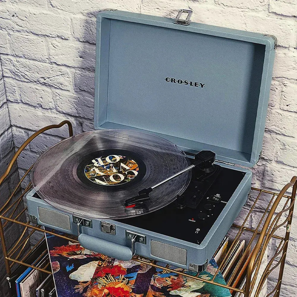 Crosley Cruiser Bluetooth Portable Turntable - Tourmaline + Bundled Crosley Record Storage Crate - Image 2