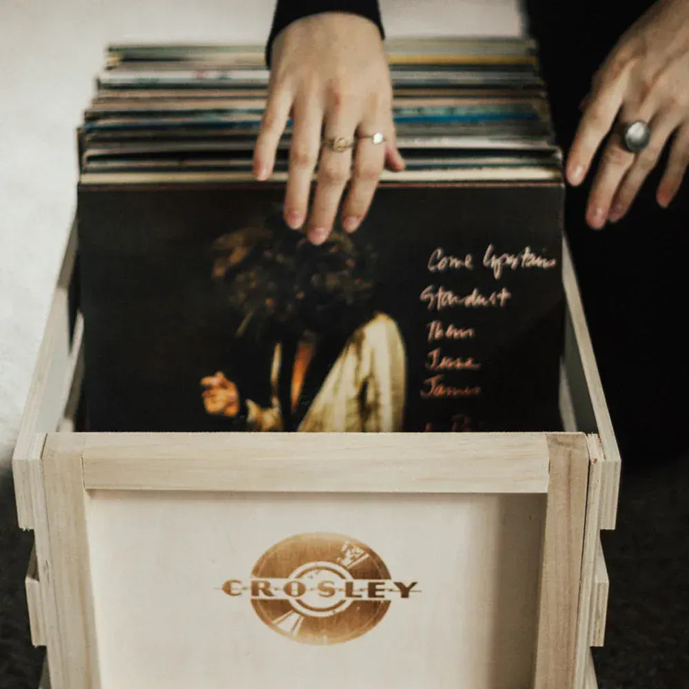 Crosley Cruiser Bluetooth Portable Turntable - Tourmaline + Bundled Crosley Record Storage Crate - Image 4