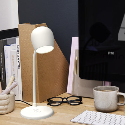 Kreafunk Ellie Lamp W/ Qi Charger And Bluetooth Speaker - White - Image 3