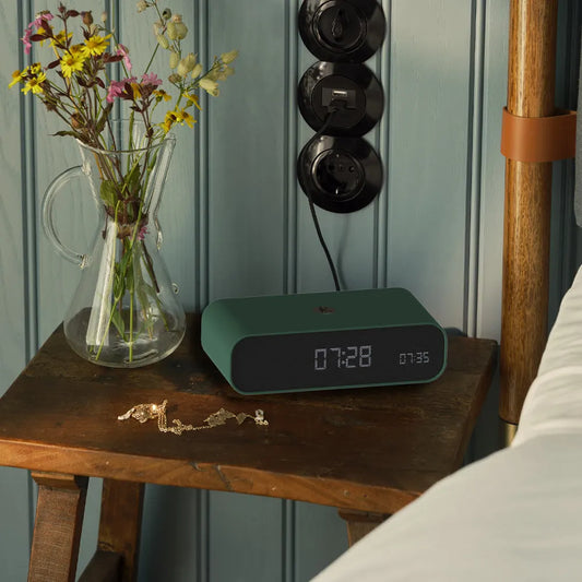 Kreafunk Wakie Alarm Clock Qi Charger + Bluetooth - Nordic Green - Image 2