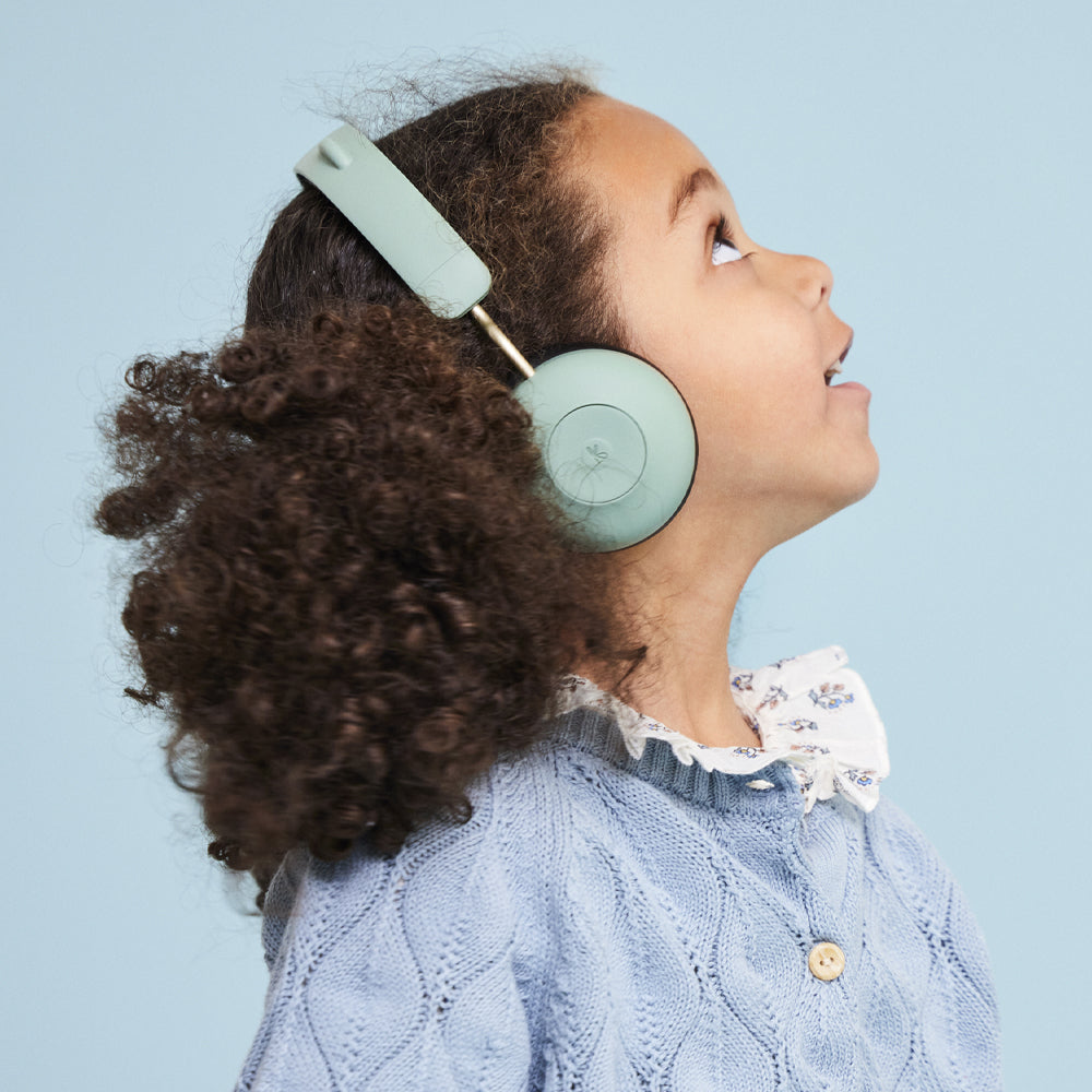 Kreafunk Kids Buzz Junior Bluetooth Headphones - Dusty Green - Image 2