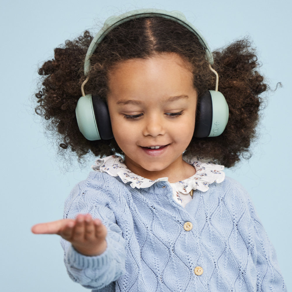 Kreafunk Kids Buzz Junior Bluetooth Headphones - Dusty Green - Image 3