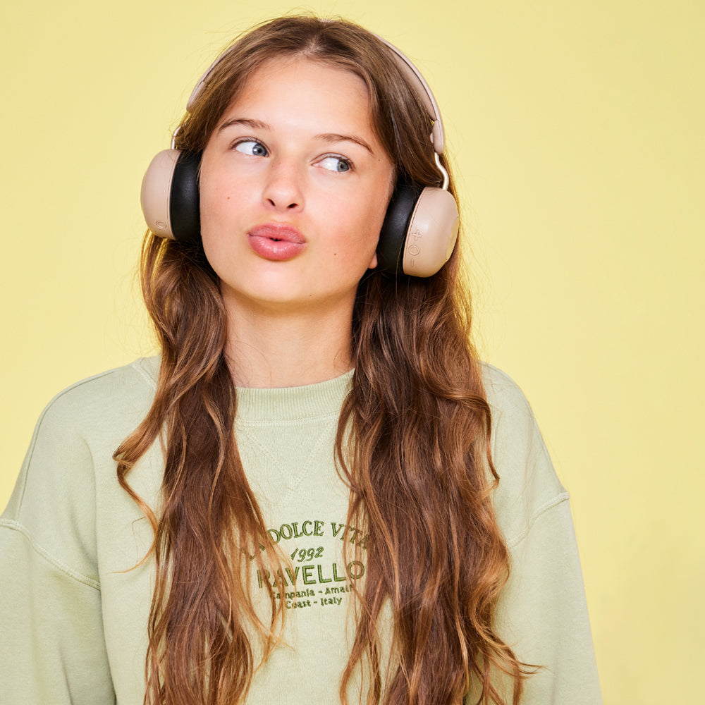 Kreafunk Kids Buzz Bluetooth Headphones W/ Anc - Ivory Sand - Image 2