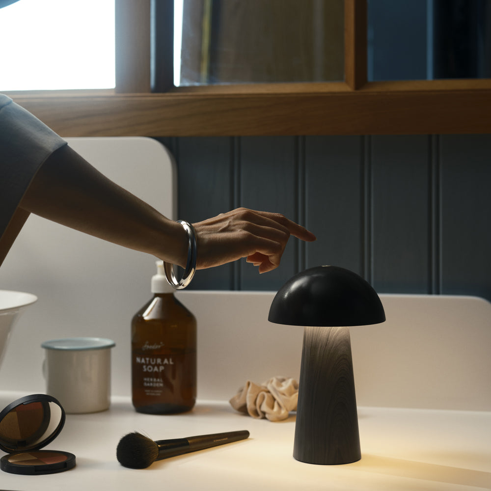 Kreafunk Bello Lamp, Portable And Rechargeable - Black Wood - Image 2