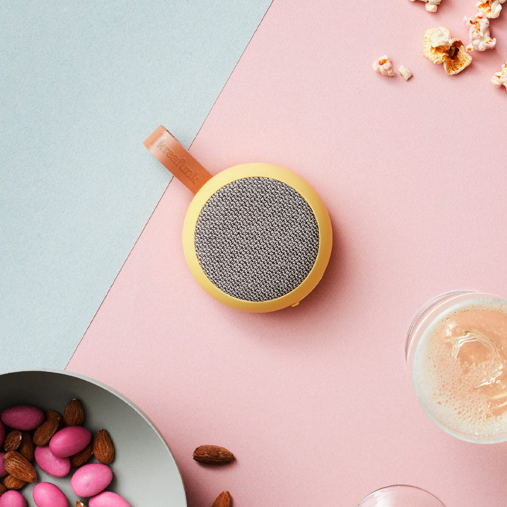 Kreafunk Ago 2 Fabric Bluetooth Speaker - Soft Yellow - Image 2