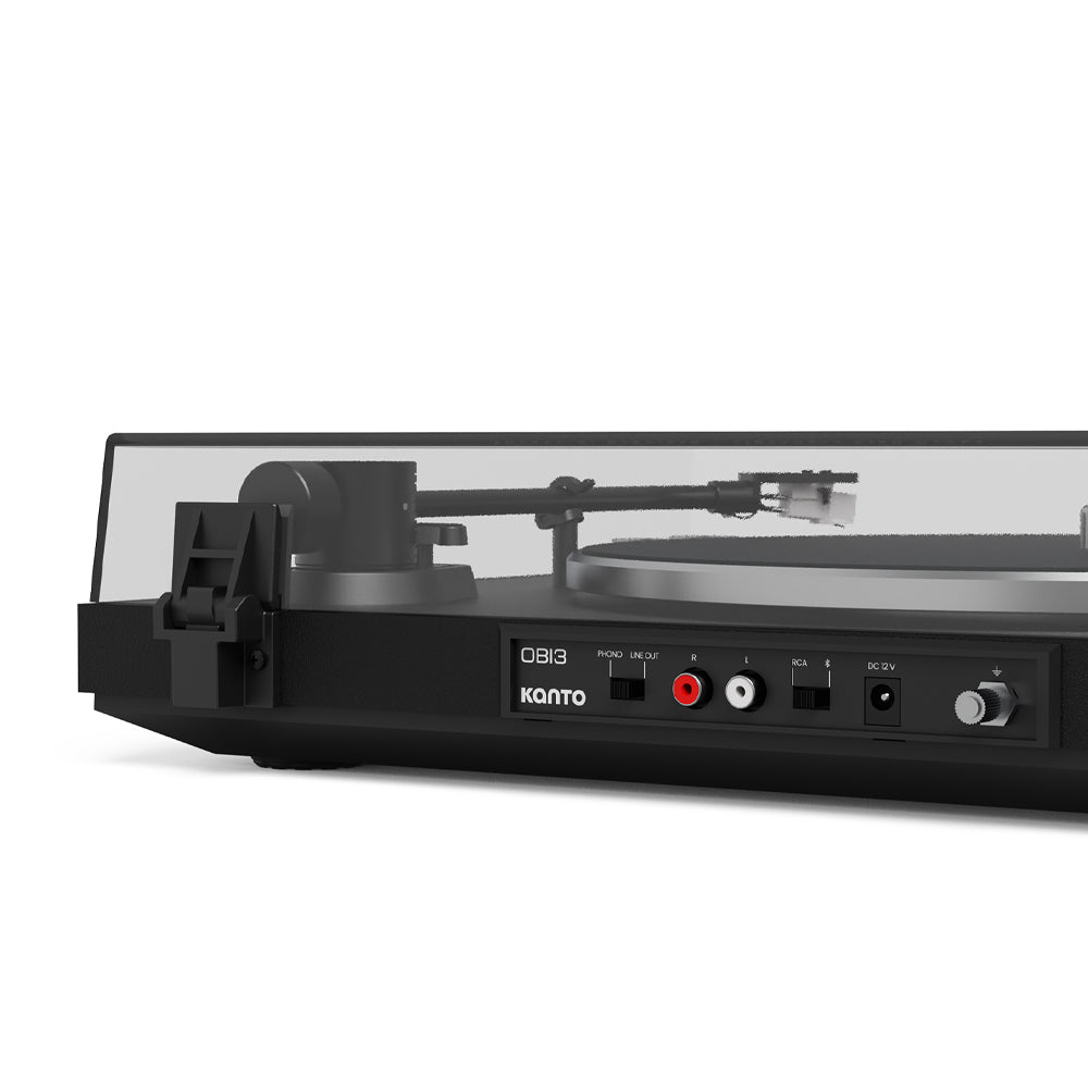 Kanto OBI3 Turntable with Bluetooth 5.3, Preamp, and Pitch Control - Matte Black - Image 6