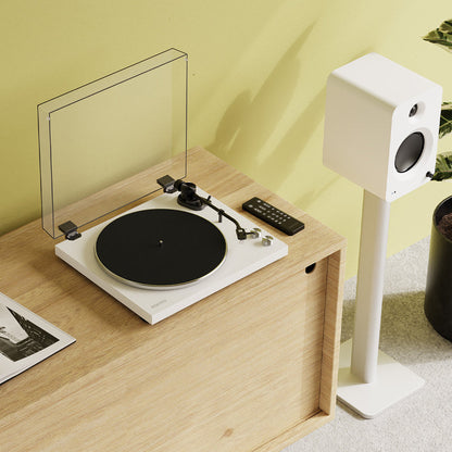 Kanto OBI3 Turntable with Bluetooth 5.3, Preamp, and Pitch Control - Matte White - Image 2