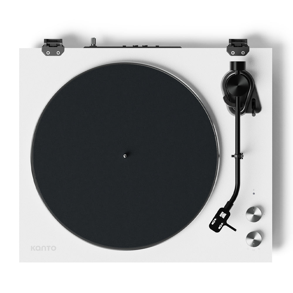 Kanto OBI3 Turntable with Bluetooth 5.3, Preamp, and Pitch Control - Matte White - Image 3