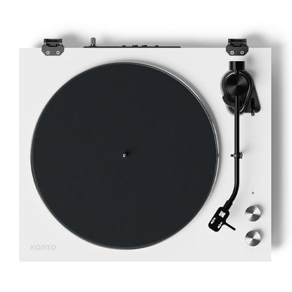 Kanto OBI3 Turntable with Bluetooth 5.3, Preamp, and Pitch Control - Matte White - Image 3