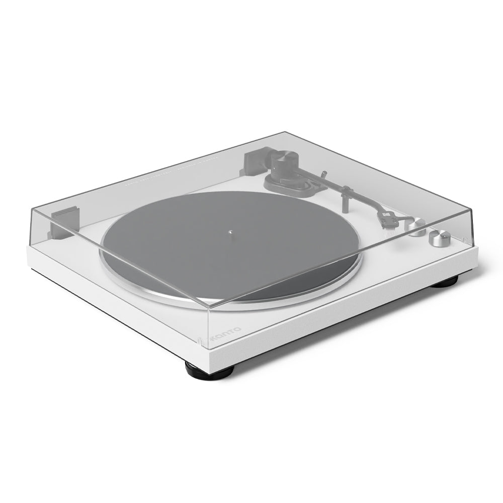 Kanto OBI3 Turntable with Bluetooth 5.3, Preamp, and Pitch Control - Matte White - Image 5