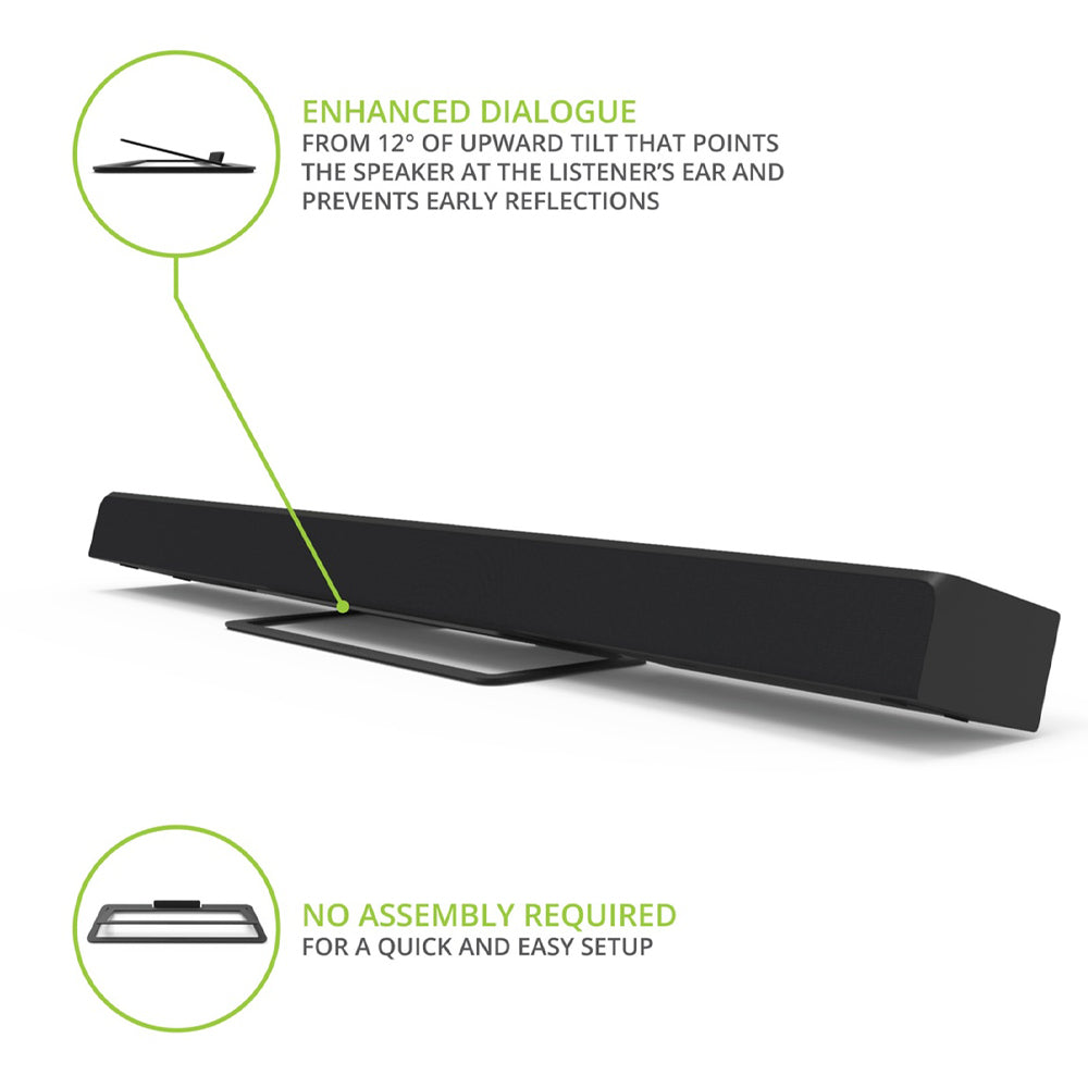 Kanto S10 Low-Profile Angled Sound Bar and Center Channel Speaker Stand for Home Theater - Image 3