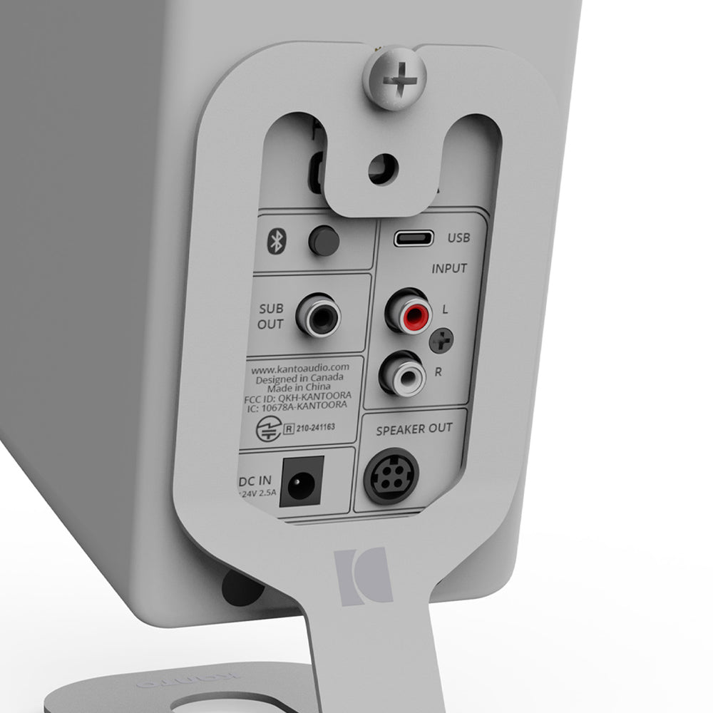 Kanto SU2 Kanto SU2 Rear-Mounted Desktop Stands for Uki and Ora - White, Pair - Image 6