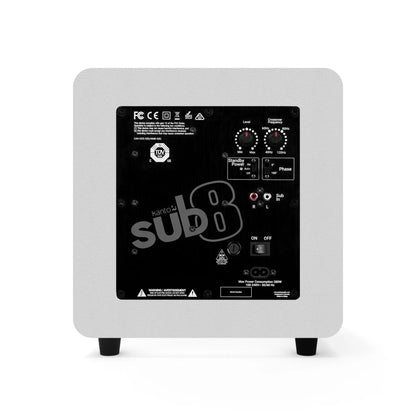 Kanto SUB8 300W 8" Sealed Powered Subwoofer, Matte White - Image 4