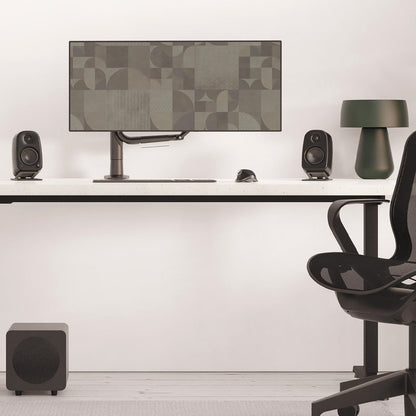 Kanto UKI 100W Desktop Speakers with Bluetooth, USB-C, Headphone out, Onyx (Matte Black), Pair - Image 2