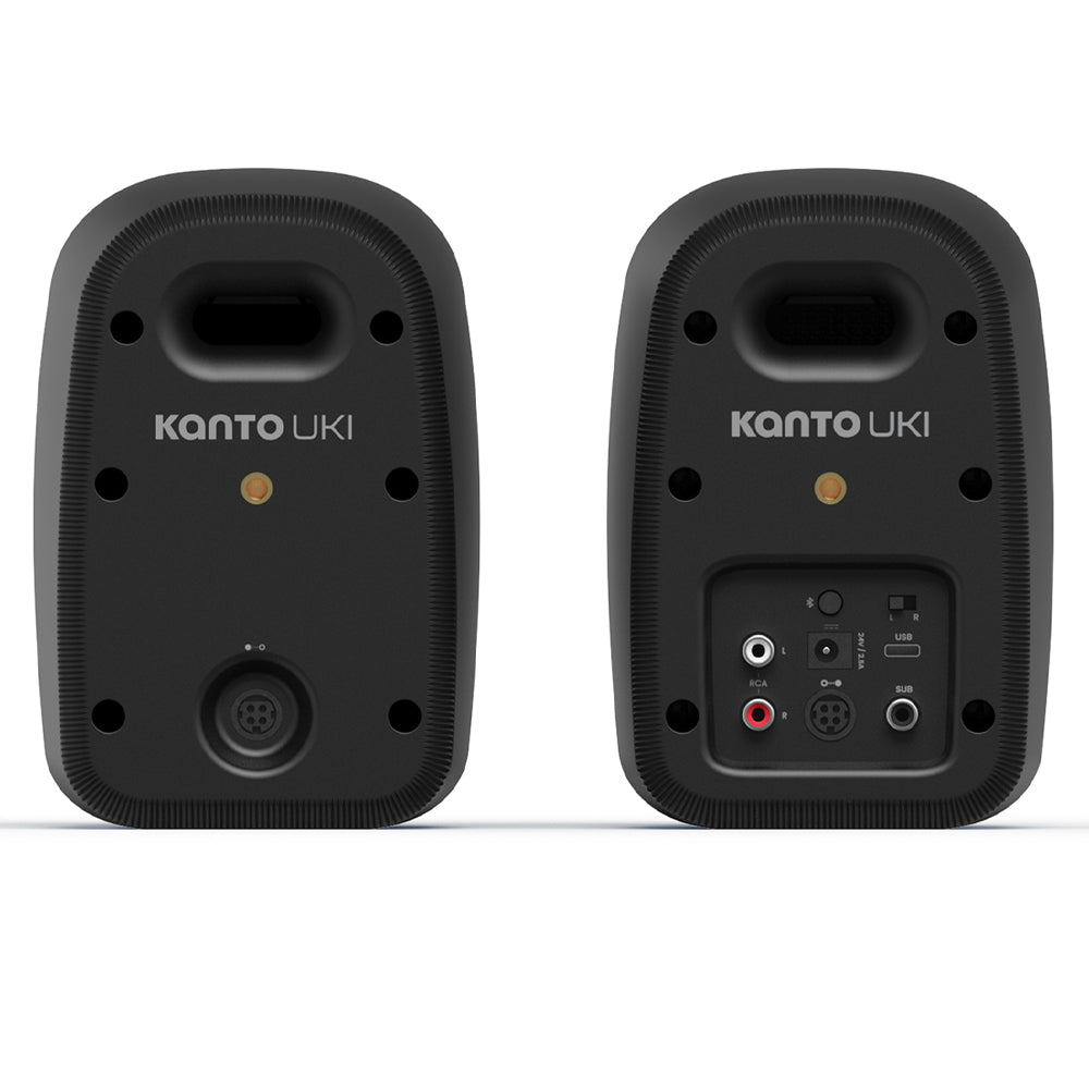 Kanto UKI 100W Desktop Speakers with Bluetooth, USB-C, Headphone out, Onyx (Matte Black), Pair - Image 4