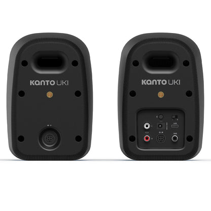 Kanto UKI 100W Desktop Speakers with Bluetooth, USB-C, Headphone out, Onyx (Matte Black), Pair - Image 4