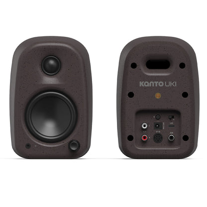 Kanto UKI 100W Desktop Speakers with Bluetooth, USB-C, Headphone out, Pumice (Speckled Brown), Pair - Image 4