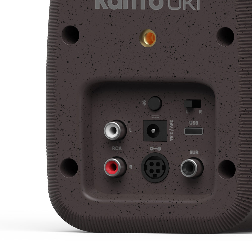 Kanto UKI 100W Desktop Speakers with Bluetooth, USB-C, Headphone out, Pumice (Speckled Brown), Pair - Image 5