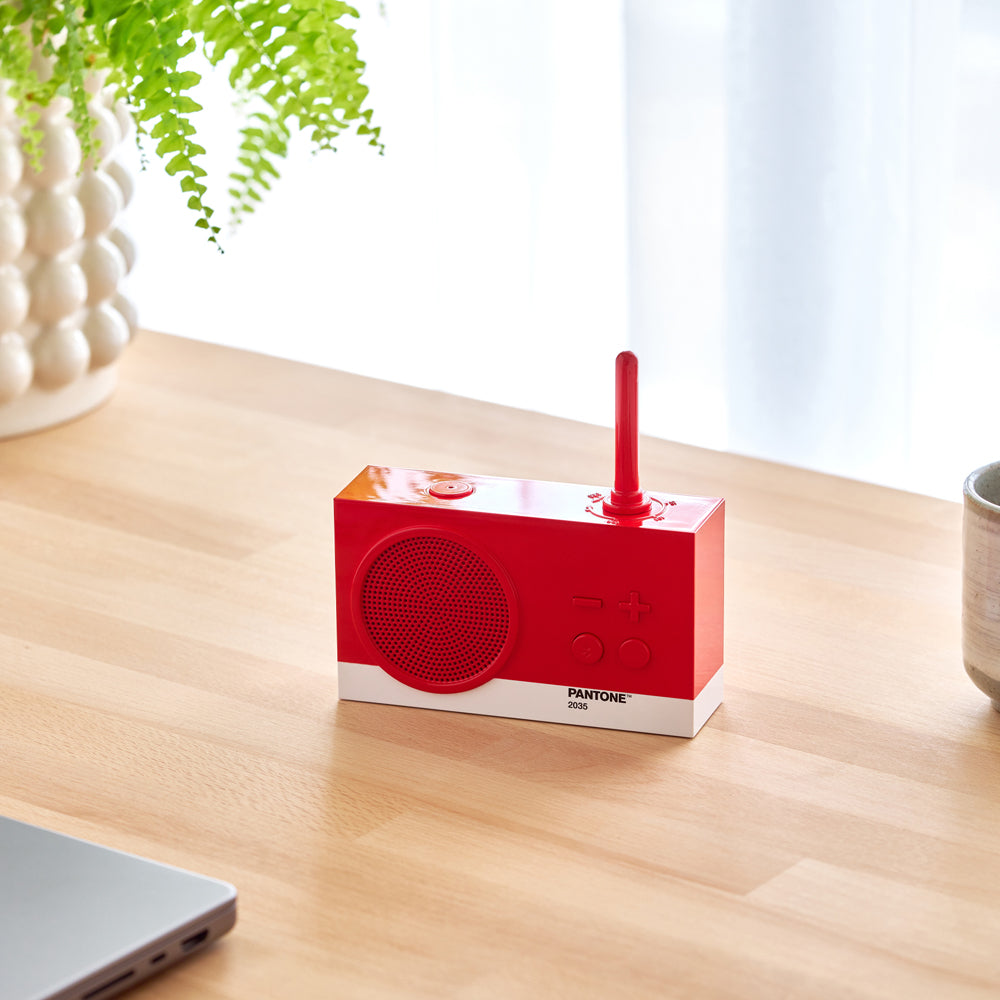 Lexon Thykho 3 Fm Radio & Bluetooth Speaker PANTONE -2035 Red - Image 4