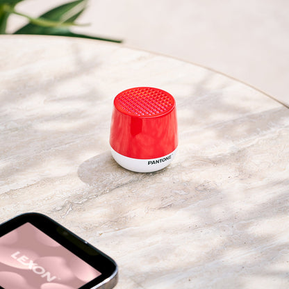Lexon Mino+ Mini Bluetooth Speaker PANTONE - 2035 Red - Image 2