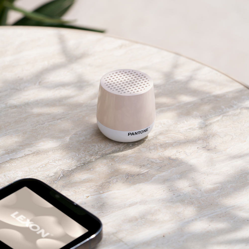 Lexon Mino+ Mini Bluetooth Speaker PANTONE - Sand - Image 4