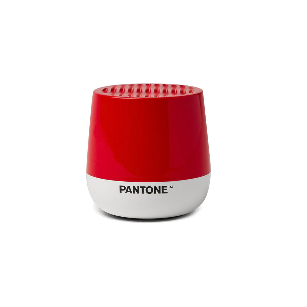 Lexon GIFT Set PANTONE - Includes Mino+ Mini Speaker, Flip Classic Clock, Mina M Lamp, Thykho 3  Speaker - 2035 Red - Image 4