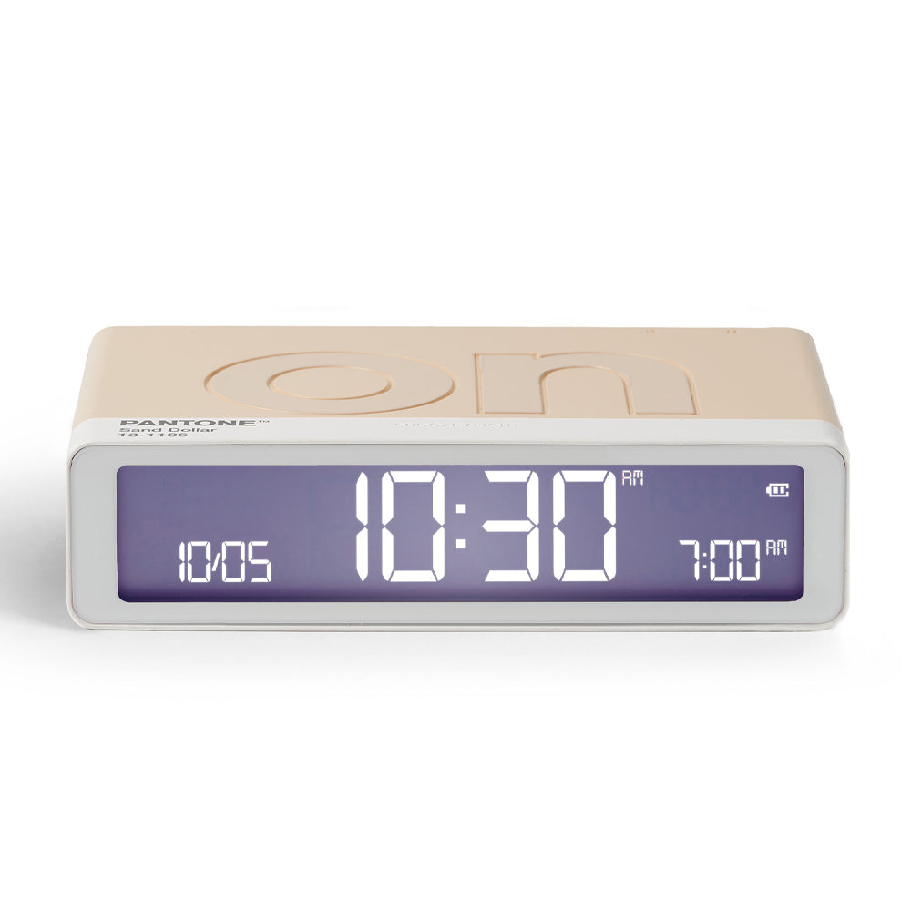 Lexon GIFT Set PANTONE - Includes Mino+ Mini Speaker, Flip Classic Clock, Mina M Lamp, Thykho 3  Speaker - Sand - Image 3
