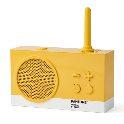 Lexon GIFT Set PANTONE - Includes Mino+ Mini Speaker, Flip Classic Clock, Mina M Lamp, Thykho 3  Speaker - Yellow - Image 3