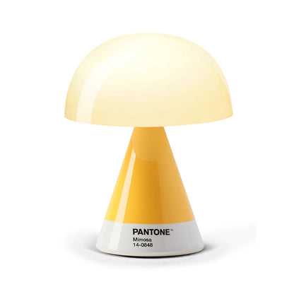 Lexon GIFT Set PANTONE - Includes Mino+ Mini Speaker, Flip Classic Clock, Mina M Lamp, Thykho 3  Speaker - Yellow - Image 4