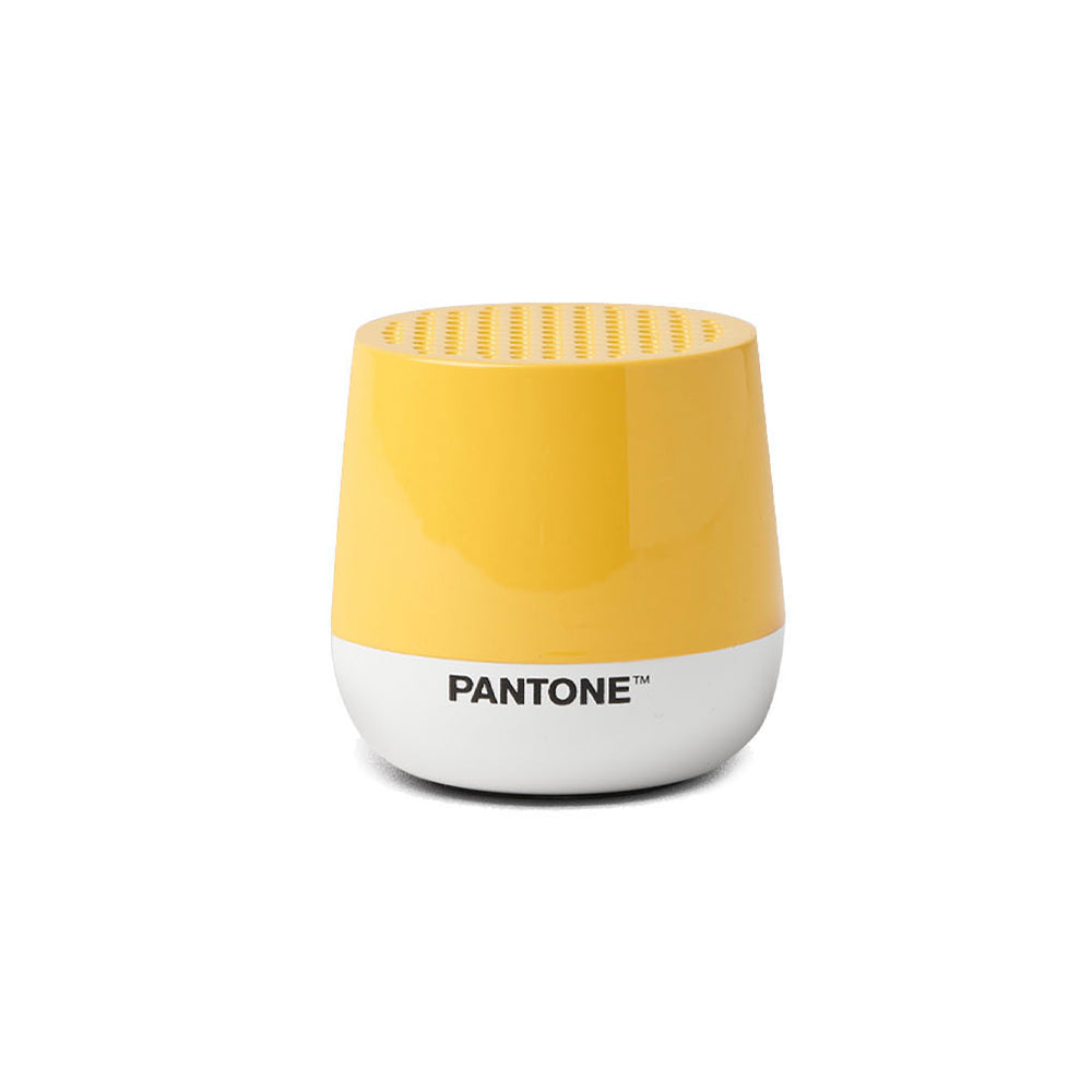 Lexon GIFT Set PANTONE - Includes Mino+ Mini Speaker, Flip Classic Clock, Mina M Lamp, Thykho 3  Speaker - Yellow - Image 6