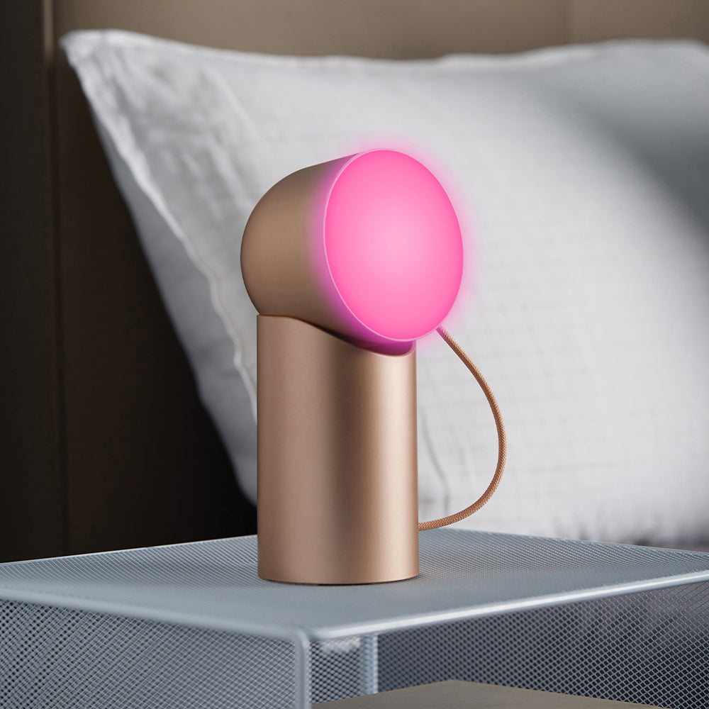 Lexon Orbe Portable Led Lamp With Moving Head - Gold - Image 5