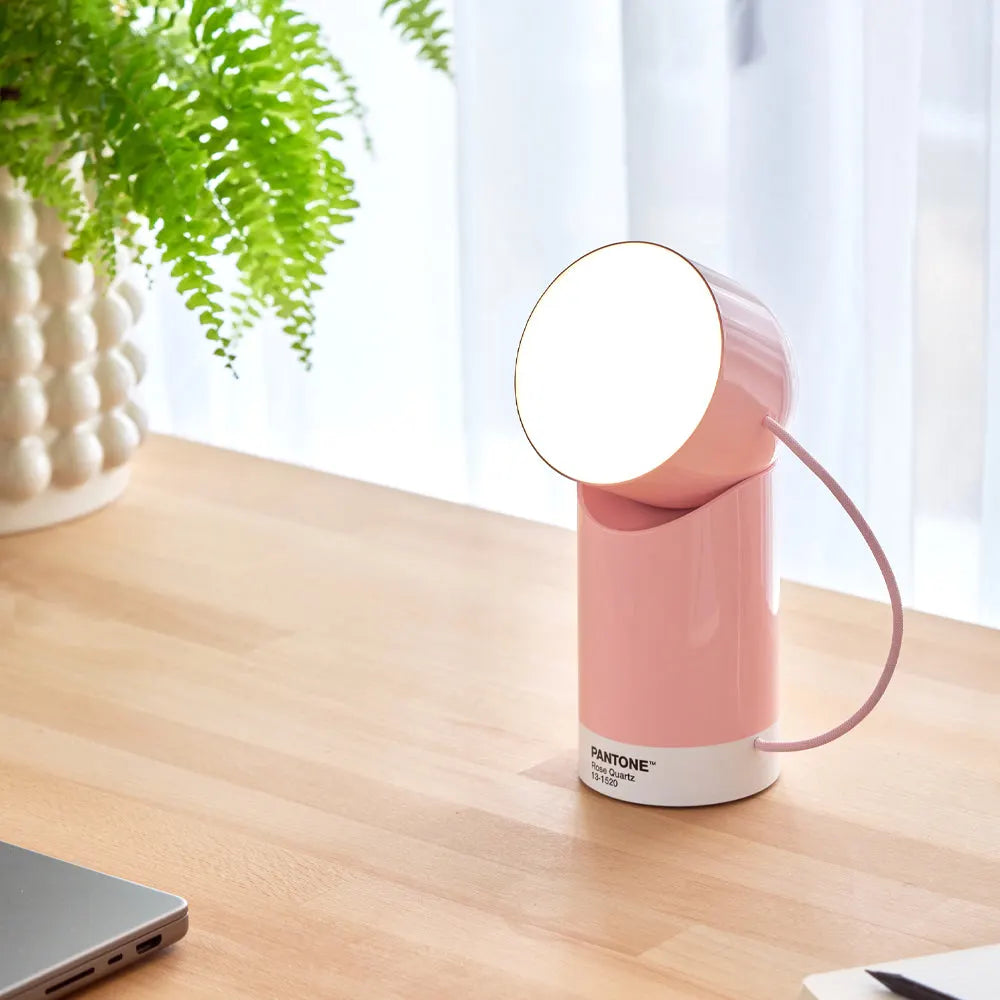 Lexon Orbe Portable Led Lamp With Moving Head PANTONE - Rose Pink - Image 2