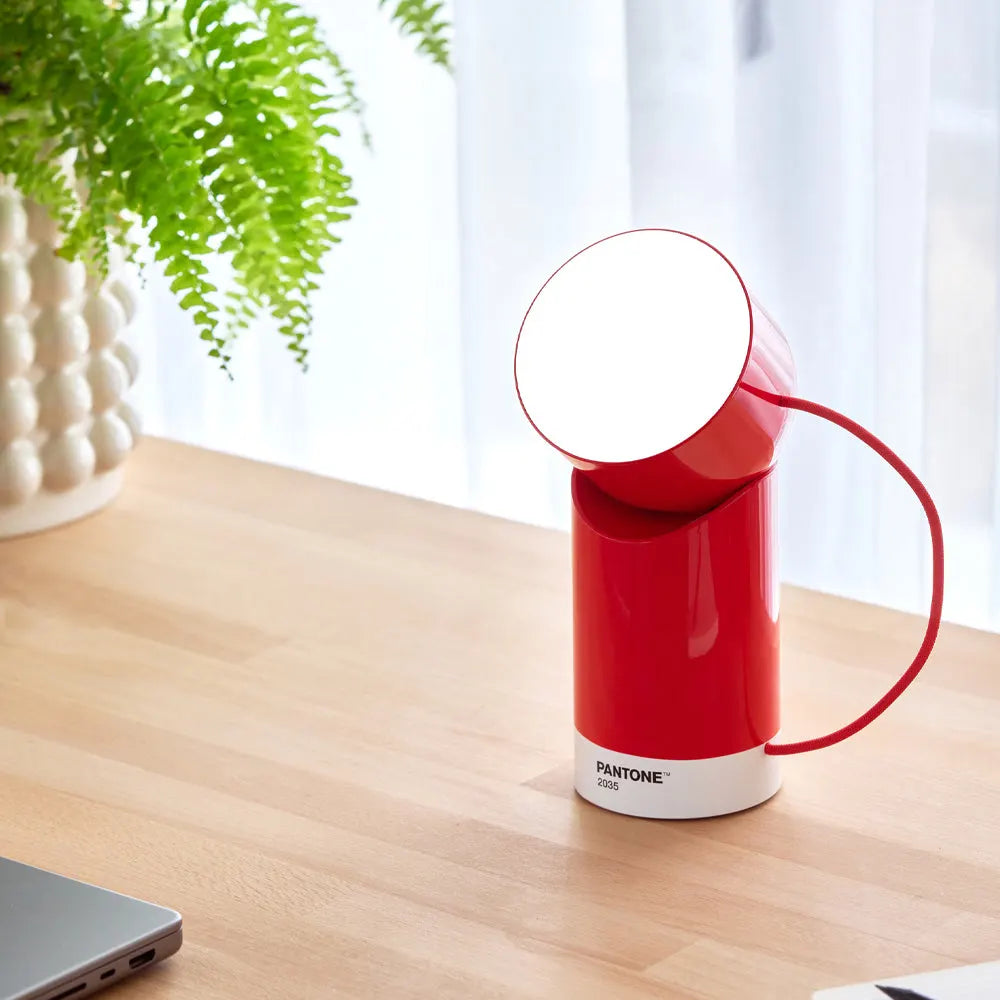 Lexon Orbe Portable Led Lamp With Moving Head PANTONE - 2035 Red - Image 2