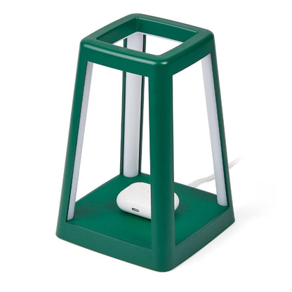 Lexon Lantern Portable Lamp With Built-In Wireless Charger - Green - Image 3