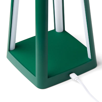 Lexon Lantern Portable Lamp With Built-In Wireless Charger - Green - Image 4